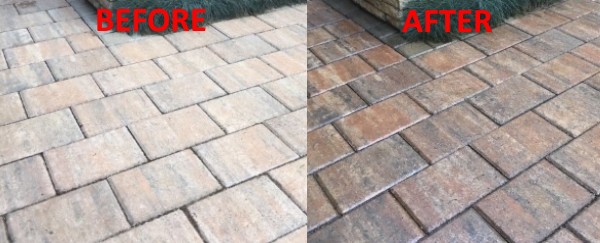 Sealed Pavers Before And After